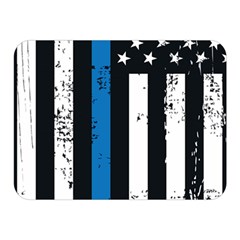 I Back The Blue The Thin Blue Line With Grunge Us Flag Double Sided Flano Blanket (mini)  by snek