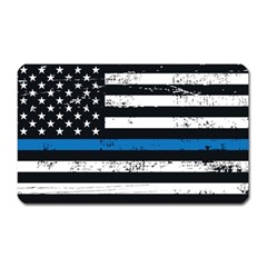 I Back The Blue The Thin Blue Line With Grunge Us Flag Magnet (rectangular) by snek