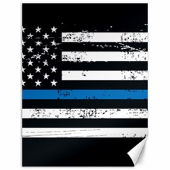 I Back The Blue The Thin Blue Line With Grunge Us Flag Canvas 12  X 16  by snek