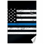 I back the blue The Thin Blue Line with Grunge US flag Canvas 20  x 30  19.62 x28.9  Canvas - 1