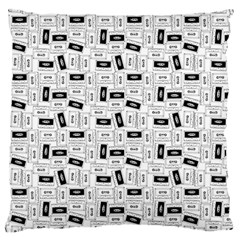 Tape Cassette 80s Retro Genx Pattern Black And White Standard Flano Cushion Case (one Side) by genx