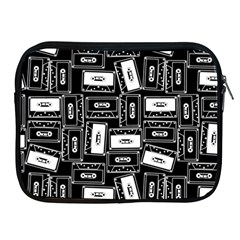 Tape Cassette 80s Retro Genx Pattern Black And White Apple Ipad 2/3/4 Zipper Cases by genx