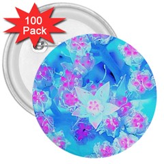 Blue And Hot Pink Succulent Underwater Sedum 3  Buttons (100 Pack) 