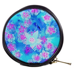 Blue And Hot Pink Succulent Underwater Sedum Mini Makeup Bag by myrubiogarden