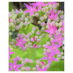 Hot Pink Succulent Sedum With Fleshy Green Leaves Drawstring Bag (small) by myrubiogarden