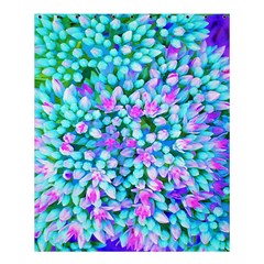 Blue And Hot Pink Succulent Sedum Flowers Detail Shower Curtain 60  X 72  (medium)  by myrubiogarden