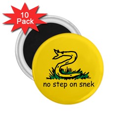 No Step On Snek Gadsden Flag Meme Parody 2 25  Magnets (10 Pack)  by snek