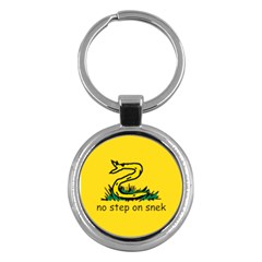 No Step On Snek Gadsden Flag Meme Parody Key Chains (Round) 