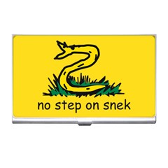 No Step On Snek Gadsden Flag Meme Parody Business Card Holder by snek