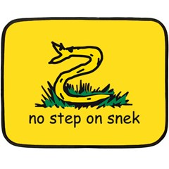 No Step On Snek Gadsden Flag Meme Parody Fleece Blanket (mini) by snek