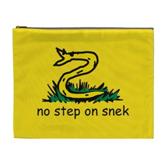 No Step On Snek Gadsden Flag Meme Parody Cosmetic Bag (xl) by snek