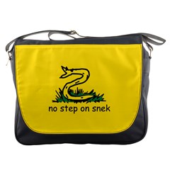 No Step On Snek Gadsden Flag Meme Parody Messenger Bag by snek