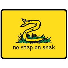 No Step On Snek Gadsden Flag Meme Parody Double Sided Fleece Blanket (Large) 