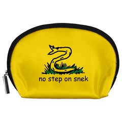 No Step On Snek Gadsden Flag Meme Parody Accessory Pouch (Large)