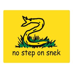 No Step On Snek Gadsden Flag Meme Parody Double Sided Flano Blanket (large)  by snek