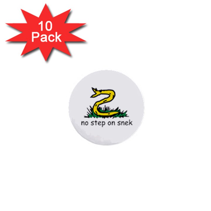 No Step On Snek Gadsden Flag Meme Parody on white background 1  Mini Buttons (10 pack) 