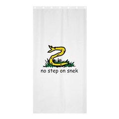 No Step On Snek Gadsden Flag Meme Parody On White Background Shower Curtain 36  X 72  (stall)  by snek