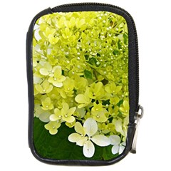 Elegant Chartreuse Green Limelight Hydrangea Macro Compact Camera Leather Case by myrubiogarden