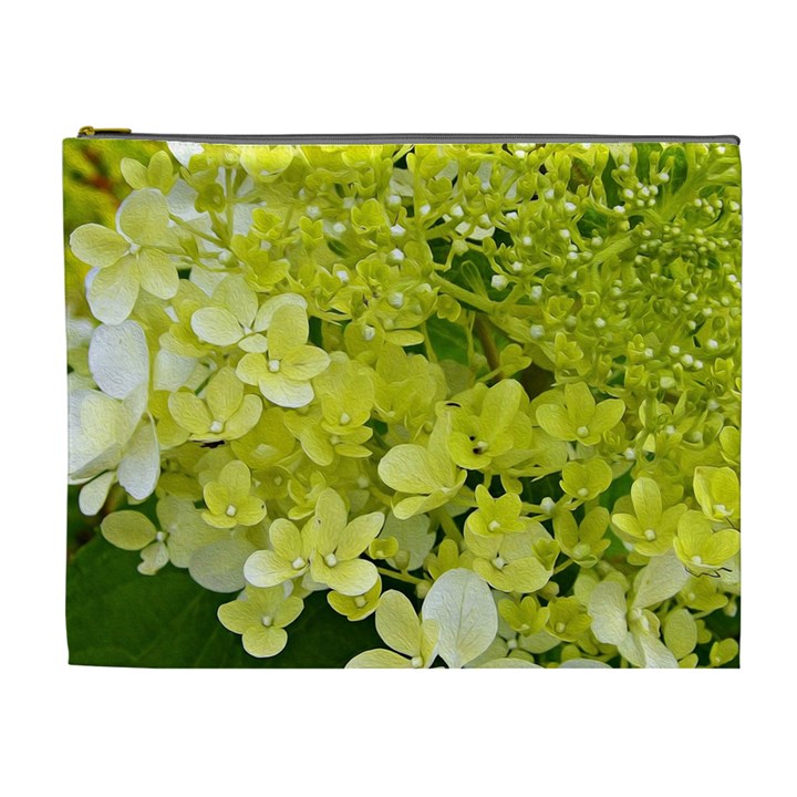 Elegant Chartreuse Green Limelight Hydrangea Macro Cosmetic Bag (XL)