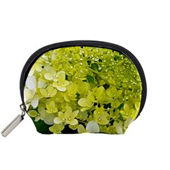 Elegant Chartreuse Green Limelight Hydrangea Macro Accessory Pouch (small) by myrubiogarden