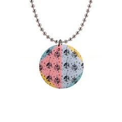 Abstract Christmas Balls Pattern 1  Button Necklace