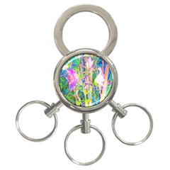 Abstract Oriental Lilies In My Rubio Garden 3-ring Key Chains by myrubiogarden