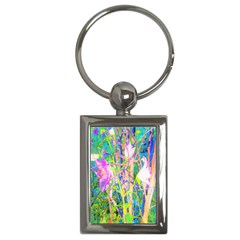 Abstract Oriental Lilies In My Rubio Garden Key Chains (rectangle)  by myrubiogarden