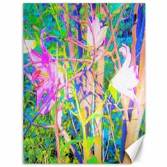 Abstract Oriental Lilies In My Rubio Garden Canvas 36  X 48  by myrubiogarden