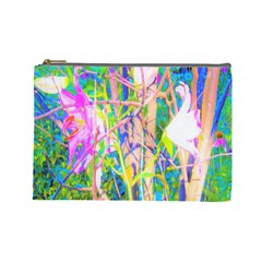 Abstract Oriental Lilies In My Rubio Garden Cosmetic Bag (large) by myrubiogarden