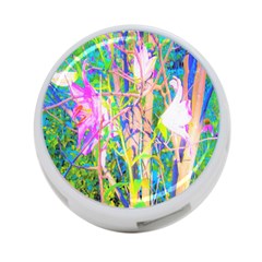 Abstract Oriental Lilies In My Rubio Garden 4-port Usb Hub (one Side) by myrubiogarden