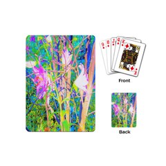 Abstract Oriental Lilies In My Rubio Garden Playing Cards (mini) by myrubiogarden