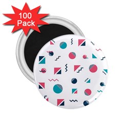 Round Triangle Geometric Pattern 2 25  Magnets (100 Pack) 