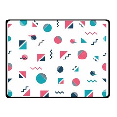 Round Triangle Geometric Pattern Double Sided Fleece Blanket (small) 