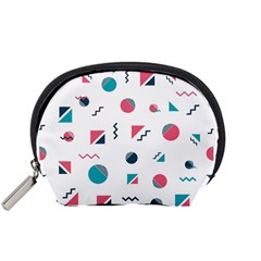 Round Triangle Geometric Pattern Accessory Pouch (small) by Alisyart