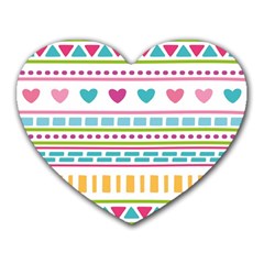 Geometry Line Shape Pattern Heart Mousepads by Alisyart