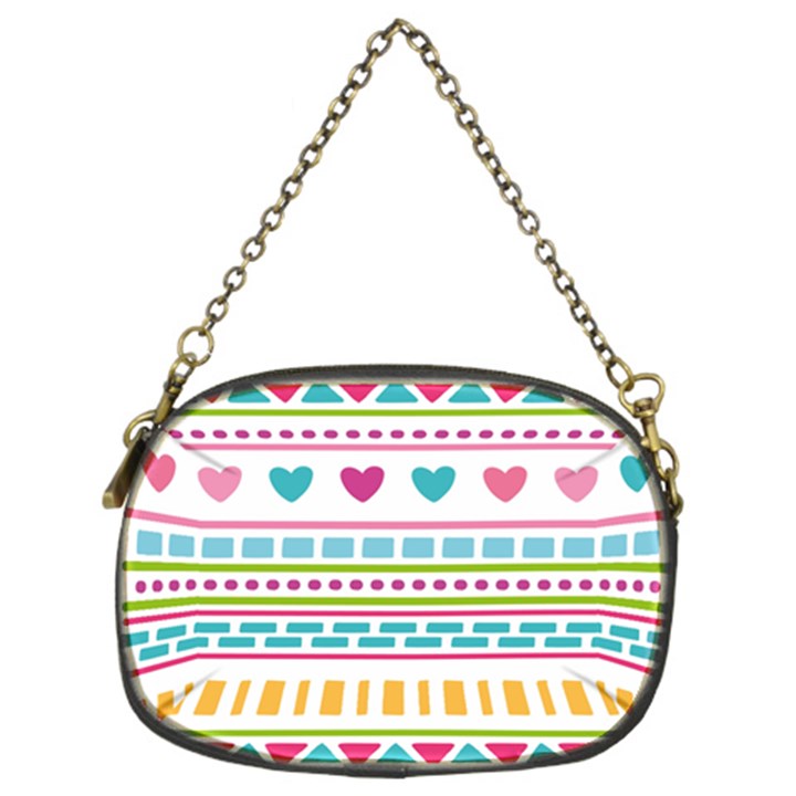 Geometry Line Shape Pattern Chain Purse (Two Sides)