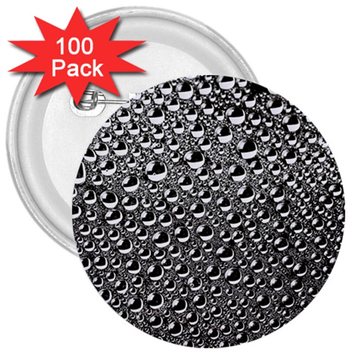 Water Bubble Photo 3  Buttons (100 pack) 