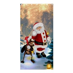 Merry Christmas, Santa Claus With Funny Cockroach In The Night Shower Curtain 36  X 72  (stall)  by FantasyWorld7