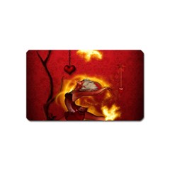 Wonderful Fairy Of The Fire With Fire Birds Magnet (name Card) by FantasyWorld7