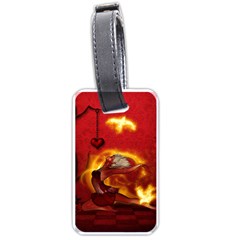 Wonderful Fairy Of The Fire With Fire Birds Luggage Tags (one Side)  by FantasyWorld7