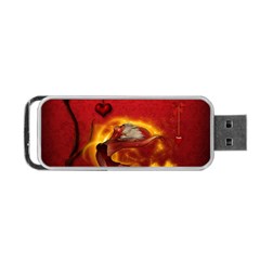 Wonderful Fairy Of The Fire With Fire Birds Portable Usb Flash (one Side) by FantasyWorld7