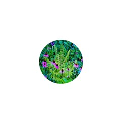Purple Coneflower Garden With Tiger Eye Tree 1  Mini Buttons by myrubiogarden