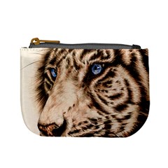 White Tiger Mini Coin Purse by ArtByThree