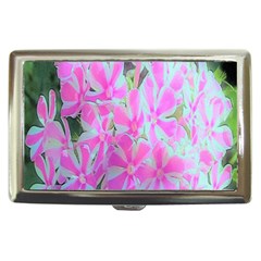 Hot Pink And White Peppermint Twist Garden Phlox Cigarette Money Case by myrubiogarden