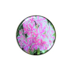 Hot Pink And White Peppermint Twist Garden Phlox Hat Clip Ball Marker (10 Pack) by myrubiogarden