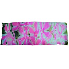 Hot Pink And White Peppermint Twist Garden Phlox Body Pillow Case (dakimakura) by myrubiogarden