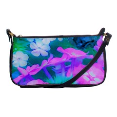 Pink, Green, Blue And White Garden Phlox Flowers Shoulder Clutch Bag