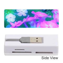 Pink, Green, Blue And White Garden Phlox Flowers Memory Card Reader (stick)