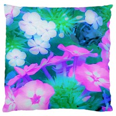 Pink, Green, Blue And White Garden Phlox Flowers Standard Flano Cushion Case (one Side)