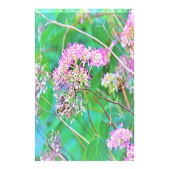 Invincibelle Spirit Hot Pink Hydrangeas On Aqua Green Shower Curtain 48  X 72  (small)  by myrubiogarden